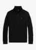 Kabelgebreide trui met halve rits - Polo Black / Zwart