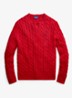 Kabelgebreide trui met logoborduring - Park Avenue Red-2ZPD