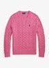 Kabelgebreide trui met logoborduring - Thulian Pink Heather-ZXS7