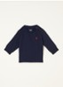 Longsleeve met logoborduring - Blauw