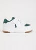 Master Court sneaker met logoborduring - Donkergroen