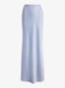 Maxi rok van satijn - Icy Blue / Blauw