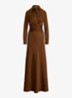 Maxi tuniekjurk met plooidetail - Light Tobacco / Bruin