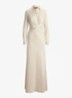 Maxi tuniekjurk met plooidetail - Mascarpone Crème / Crème