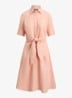 Midi blousejurk met gestrikt detail - Pink Rhodonite / Roze
