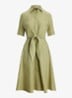 Midi blousejurk met gestrikt detail - Light olive / groen