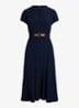 Midi jurk met gesp - Donkerblauw