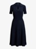 Midi jurk met ribstructuur - Blauw