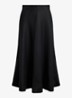 Midi rok met plooidetail - Zwart