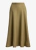 Midi rok met plooidetail - Light Agave / Groen