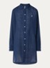 Mini blousejurk van linnen - Donkerblauw