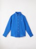 Overhemd met logoborduring - Blauw