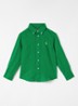 Overhemd met logoborduring - Groen