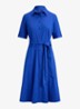 Overhemdjurk van katoenmix met ceintuur - Cruise royal / blauw