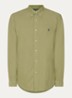 Oxford custom fit overhemd met logoborduring - Sage Green / Groen