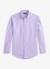 Custom fit overhemd met logoborduring - Powder Purple / Lichtpaars