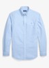 Oxford custom fit overhemd met logoborduring - Chambray Blue / Blauw
