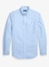 Oxford custom fit overhemd met logoborduring - Chambray Blue / Blauw