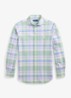Oxford custom fit overhemd met ruitdessin - Faded Mint / Mint
