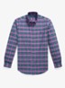 Oxford custom fit overhemd met ruitdessin - Purple Green Multi / Paars