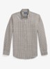 Regular fit overhemd met ruisedessin - 4338AB White Alpine Brown Hthr