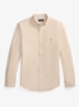 Oxford slim fit overhemd met button down kraag - Camel/White / Camel