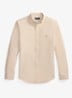 Oxford slim fit overhemd met button down kraag - Camel/White / Camel