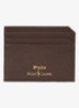 Pasjeshouder van leer met logo - Dark Brown / Donkerbruin