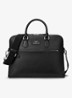 Pebbled businesstas van leer - Black / Zwart