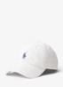 Pet van linnen met logoborduring - White / Wit