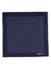 Pochet van zijde met print 35 x 35 cm - Navy / Blauw