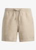 Polo Prepster straight fit korte broek van linnen - Coastal Beige White / Beige