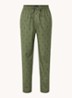 Pyjamabroek met logoprint en steekzakken - Legergroen