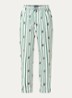 Pyjamabroek met logoprint en steekzakken - Mosgroen