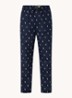 Pyjamabroek met logoprint en steekzakken - Donkerblauw