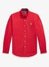 Regular fit overhemd met borduring - Rood