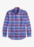 Regular fit overhemd met logoborduring - Blauw