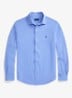 Regular fit overhemd met logoborduring - Canvas Blue / Blauw