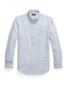 Regular fit overhemd met ruitdessin en logoborduring - White/Blue / Wit