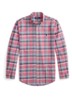 Regular fit overhemd met ruitdessin en logoborduring - Roze