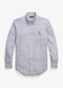 Regular fit overhemd van linnen met streepprint - New Classic Navy White