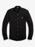 Regular fit overhemd van piqué katoen - Polo Black / Zwart