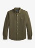 Regular fit overhemd van piqué katoen - Wilson Olive Heather / Bruin