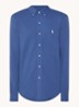 Regular fit overhemd van piqué katoen - Old Royal / Blauw