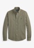 Regular fit overhemd van piqué katoen - Cruise Olive C0594-ZY58