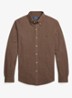 Regular fit overhemd van piqué katoen - Nutmeg Brown Htht / Bruin