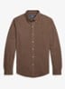 Regular fit overhemd van piqué katoen - Nutmeg Brown Htht / Bruin