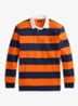 Regular fit polo met logo en streepprint - Sailing Orange/Newport Navy / Oranje