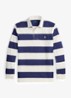 Regular fit polo met logo en streepprint - Trphy Crm/Bthus Nvy / Donkerblauw