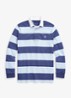 Regular fit polo met logoborduring en streepprint - Light Navy/Office Blue / Blauw
